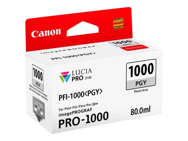 Canon PFI-1000 PGY - 80 ml - fotogrå - original - blekkbeholder - for imagePROGRAF PRO-1000