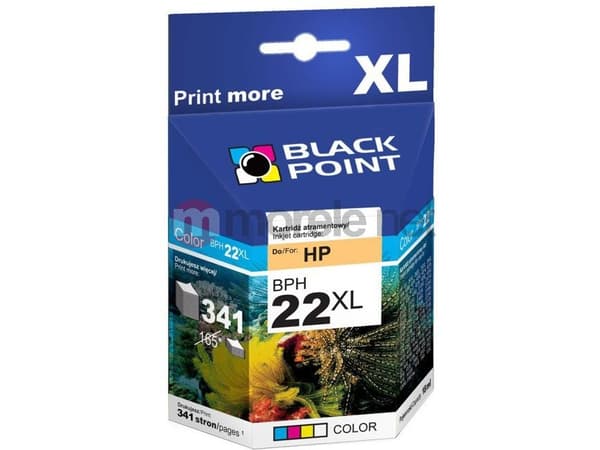 Black Point BPH22XL, Cyan, Fiolblå, Gult, Pigmentbasert blekk, 18 ml, 341 sider