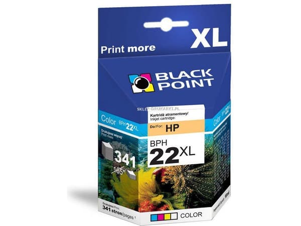 Black Point BPH22XL, Cyan, Fiolblå, Gult, Pigmentbasert blekk, 18 ml, 341 sider