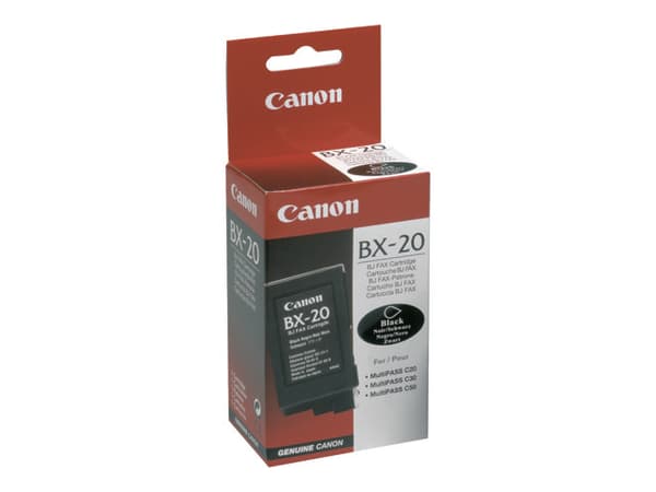 Canon BX-20 - Svart - original - blekkpatron - for FAX B180, B215, EB10, EB15; FAXPHONE B740; MultiPASS C2500, C30, C50, C555, C70, C75, C80