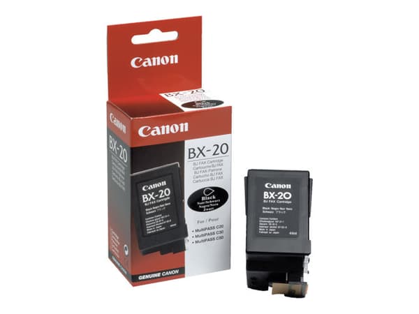 Canon BX-20 - Svart - original - blekkpatron - for FAX B180, B215, EB10, EB15; FAXPHONE B740; MultiPASS C2500, C30, C50, C555, C70, C75, C80