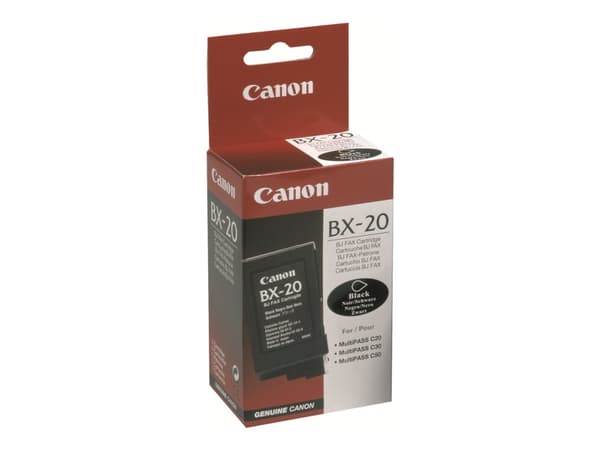 Canon BX-20 - Svart - original - blekkpatron - for FAX B180, B215, EB10, EB15; FAXPHONE B740; MultiPASS C2500, C30, C50, C555, C70, C75, C80