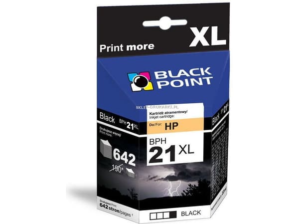 Black Point BPH21XL, Sort, Pigmentbasert blekk, 22 ml, 820 sider
