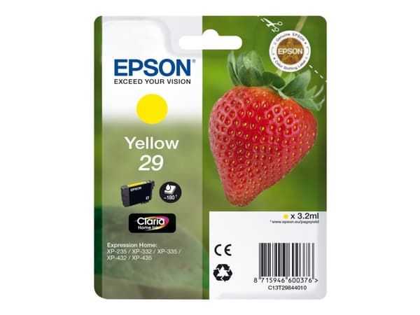 Epson 29 - 3.2 ml - gul - original - blekkpatron - for Expression Home XP-235, 245, 247, 332, 335, 342, 345, 432, 435, 442, 445