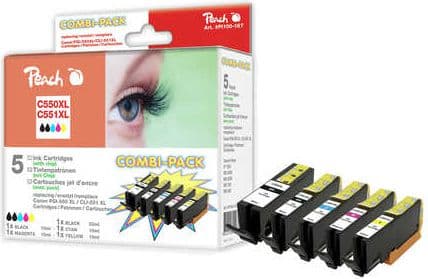 Peach PI100-167 blekkpatron Foto sort