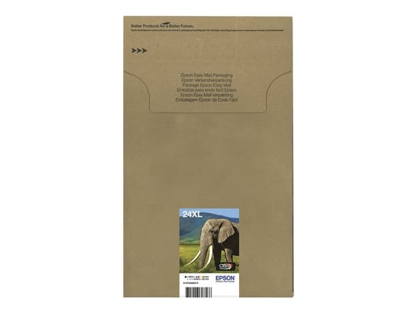 Epson 24XL Multipack Easy Mail Packaging - 6-pack - 55.7 ml - XL - svart, gul, cyan, magenta, lys magenta, lys cyan - original - boks - blekkpatron -