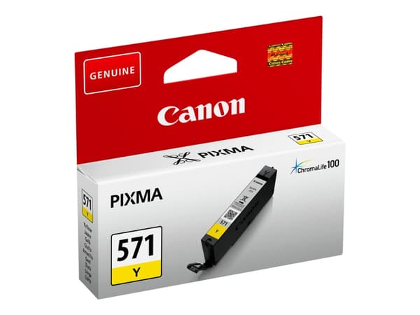Canon CLI-571Y - 7 ml - gul - original - bläcktank - för PIXMA TS5051, TS5053, TS5055, TS6050, TS6051, TS6052, TS8051, TS8052, TS9050, TS9055