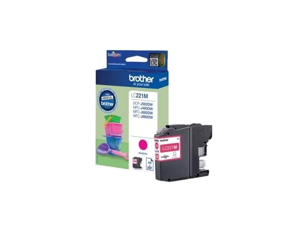 Brother LC221M - Magenta - original - blekkpatron - for Brother DCP-J562DW, MFC-J480DW, MFC-J680DW, MFC-J880DW