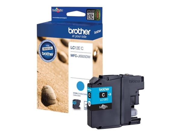Brother LC12EC - XL Capacity - cyan - original - blekkpatron - for Brother MFC-J6925DW