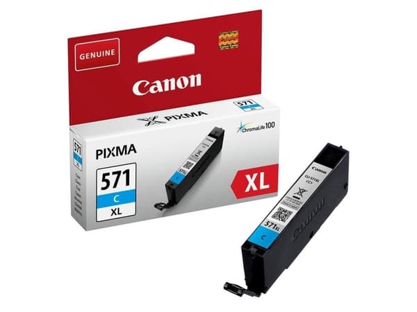 Canon CLI-571C XL - 11 ml - Lång livslängd - cyan - original - bläcktank - för PIXMA TS5051, TS5053, TS5055, TS6050, TS6051, TS6052, TS8051, TS8052,