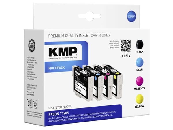 KMP E121V, Väriainepohjainen muste, 5,9 ml, 3,5 ml, 200 sivua, 4 kpl, Monipakkaus