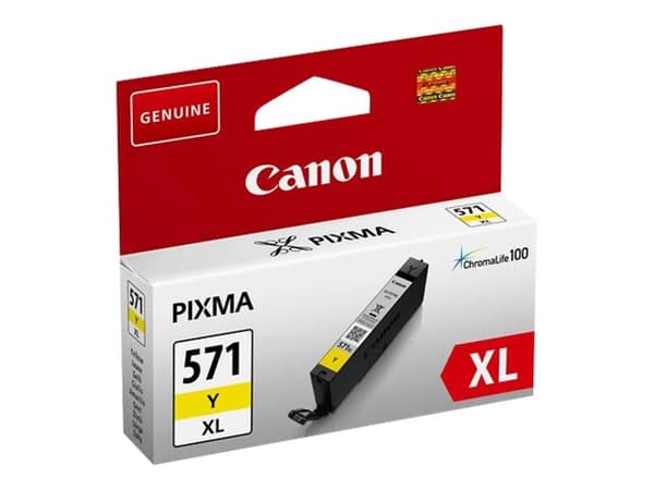 Canon CLI-571Y XL - 11 ml - Høy ytelse - gul - original - blekkbeholder - for PIXMA TS5051, TS5053, TS5055, TS6050, TS6051, TS6052, TS8051, TS8052, T
