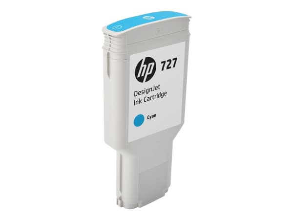 HP 727 - 300 ml - høykapasitets - cyan - original - DesignJet - blekkpatron - for DesignJet T1500, T1530, T2500, T2530, T920, T930