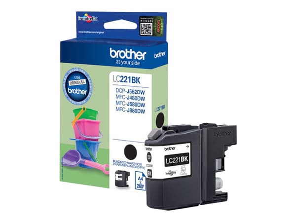 Brother LC221BK - Svart - original - blekkpatron - for Brother DCP-J562DW, MFC-J480DW, MFC-J680DW, MFC-J880DW