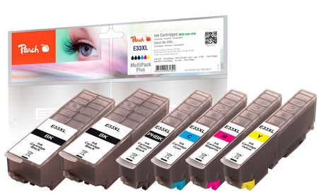 Peach 0F319672, Høyt (XL) utbytte, Sort, Cyan, Fiolblå, Gult, 24 ml, 15 ml, 6 stykker, Multipakke