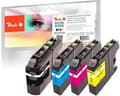 Miniatyrbilde 2 av 2: Peach Combi-Pack - 4-pack - svart, gul, cyan, magenta - kompatibel - blekkpatron (alternativ for: Brother LC125XL, Brother LC127XL) - for Brother DCP