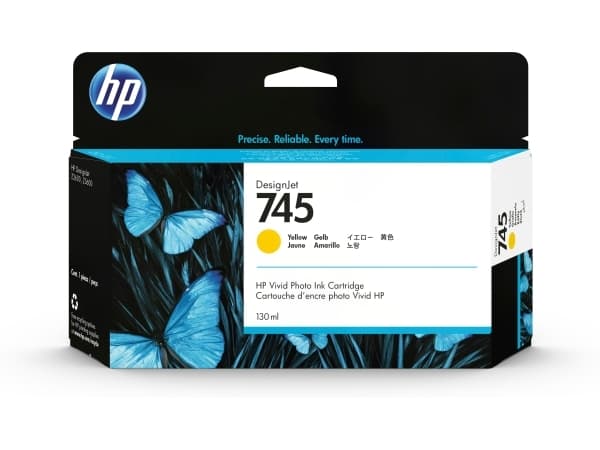 HP 745 - 130 ml - gul - original - DesignJet - bläckpatron - för DesignJet Z2600 PostScript, Z5600 PostScript