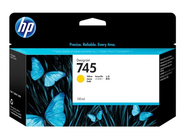 HP 745 - 130 ml - gul - original - DesignJet - bläckpatron - för DesignJet Z2600 PostScript, Z5600 PostScript