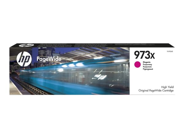 HP 973X riittoisa, magenta, alkuperäinen PageWide -kasetti, Korkea (XL) värintuotto, Väriainepohjainen muste, 86 ml, 7000 sivua, 1 kpl