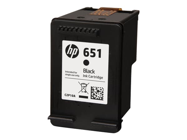 HP 651 - Musta - alkuperäinen - Ink Advantage - värikasetti - Deskjet Ink Advantage 5575, Ink Advantage 5645; Officejet 202, 252 Mobile -laitteisiin