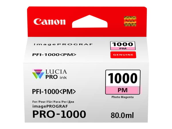 Canon PFI-1000 PM - 80 ml - foto magenta - original - blekktank - for imagePROGRAF PRO-1000