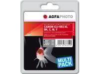 AgfaPhoto Multi pack - 4-pack - 11 ml - svart, gul, cyan, magenta - kompatibel - bläckpatron (alternativ för: Canon 6443B001, Canon 6444B001, Canon 6