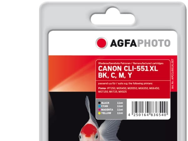 AgfaPhoto Multi pack - 4-pack - 11 ml - svart, gul, cyan, magenta - kompatibel - bläckpatron (alternativ för: Canon 6443B001, Canon 6444B001, Canon 6