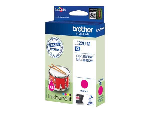 Brother LCLC22UM - XL - magenta - original - blekkpatron - for Brother DCP-J785DW, MFC-J985DW; INKvestment Work Smart MFC-J985DW, MFC-J985DW XL