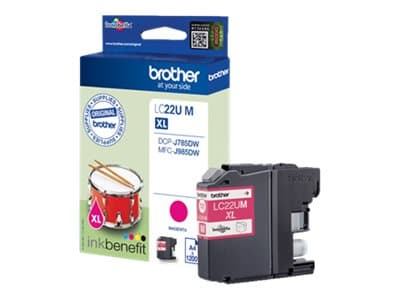 Brother LCLC22UM - XL - magenta - original - blekkpatron - for Brother DCP-J785DW, MFC-J985DW; INKvestment Work Smart MFC-J985DW, MFC-J985DW XL