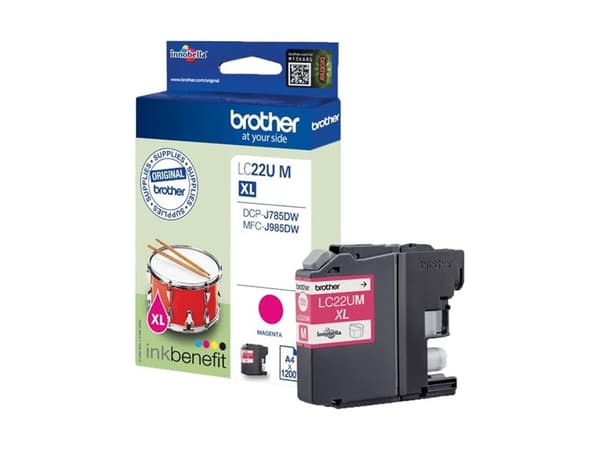 Brother LCLC22UM - XL - magenta - original - blekkpatron - for Brother DCP-J785DW, MFC-J985DW; INKvestment Work Smart MFC-J985DW, MFC-J985DW XL