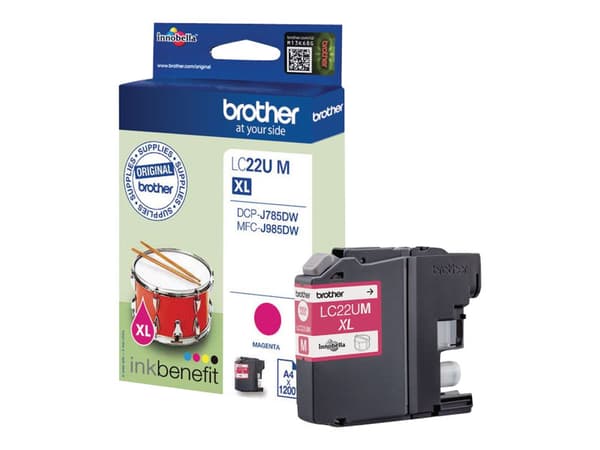 Brother LCLC22UM - XL - magenta - original - blekkpatron - for Brother DCP-J785DW, MFC-J985DW; INKvestment Work Smart MFC-J985DW, MFC-J985DW XL
