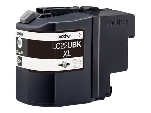 Brother LC22UBK - XL - svart - original - blekkpatron - for Brother DCP-J785DW, DCP-J785DWXL, MFC-J985DW; INKvestment Work Smart MFC-J985DW