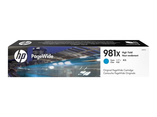 HP 981X riittoisa syaani alkuperäinen PageWide -kasetti, Korkea (XL) värintuotto, Väriainepohjainen muste, 116 ml, 10000 sivua, 1 kpl