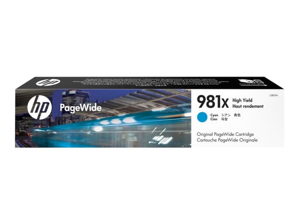 HP 981X riittoisa syaani alkuperäinen PageWide -kasetti, Korkea (XL) värintuotto, Väriainepohjainen muste, 116 ml, 10000 sivua, 1 kpl