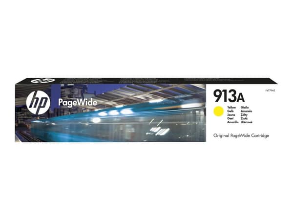 HP 913A - Gul - original - PageWide - blekkpatron - for PageWide 352, 377, MFP 377; PageWide Pro 452, 477, 552, 577, MFP 477