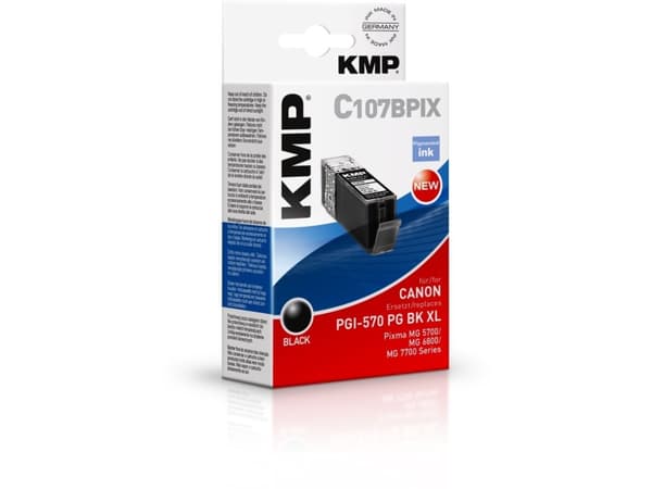 KMP C107BPIX - 22 ml - Høy ytelse - svart - kompatibel - blekkpatron (alternativ for: Canon 0318C001, Canon PGI-570PGBKXL) - for Canon PIXMA MG5751,