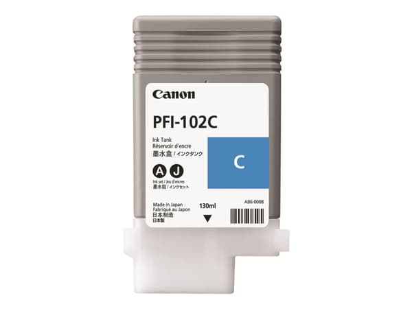 Canon PFI 102 C Cyan Blækbeholder 0896B001