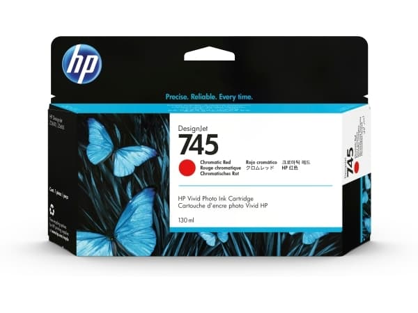 HP 745 130-ml DesignJet Chromatic Red Ink Cartridge