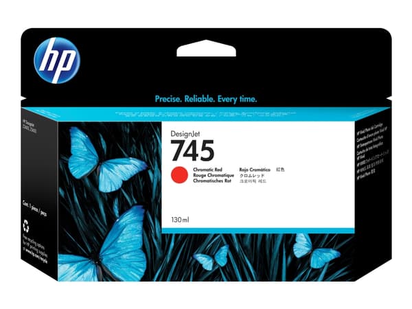 HP 745 130-ml DesignJet Chromatic Red Ink Cartridge