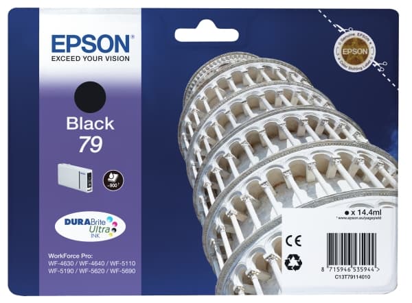 Epson 79 - 14.4 ml - svart - original - blekkpatron - for WorkForce Pro WF-4630DWF, WF-4640DTWF, WF-5110DW, WF-5190DW, WF-5620DWF, WF-5690DWF