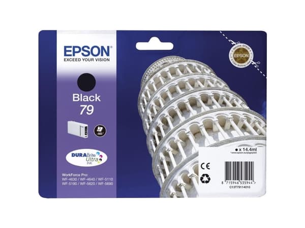 Epson 79 - 14.4 ml - svart - original - blekkpatron - for WorkForce Pro WF-4630DWF, WF-4640DTWF, WF-5110DW, WF-5190DW, WF-5620DWF, WF-5690DWF