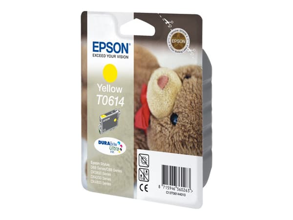 Epson Teddybear Singlepack Yellow T0614 DURABrite Ultra Ink