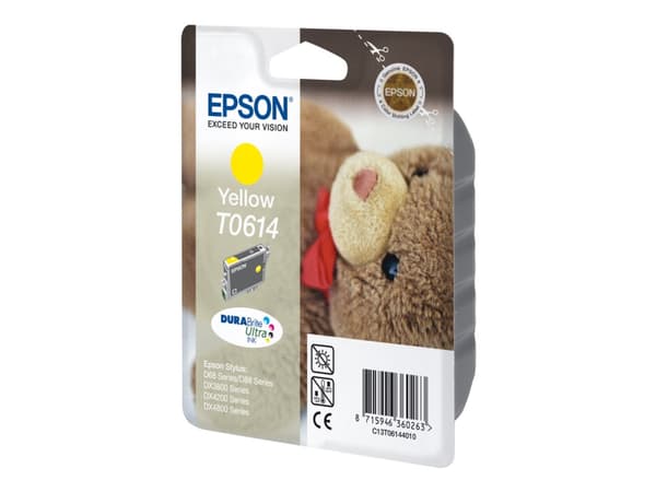 Epson Teddybear Singlepack Yellow T0614 DURABrite Ultra Ink