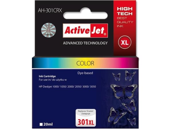 Activejet AH-301CRX, Høyt (XL) utbytte, Fargestoffbasert blekk, 21 ml, 460 sider, 1 stykker, Enkeltpakke