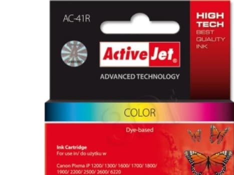 Activejet AC-41, Cyan, Fiolblå, Gult, Pigmentbasert blekk, 1 stykker