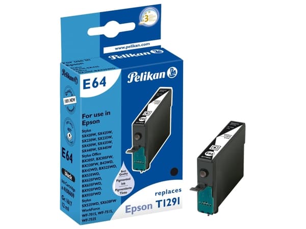 Pelikan E64, Sort, Pigmentbasert blekk, 1 stykker
