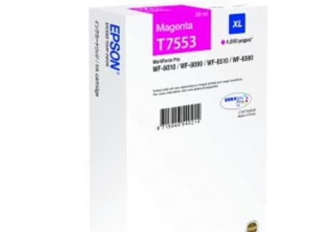 Epson T7553 - 39 ml - XL-storlek - magenta - original - bläckpatron - för WorkForce Pro WF-8010, WF-8090, WF-8090 D3TWC, WF-8510, WF-8590, WF-8590 D3