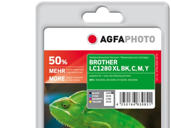 AgfaPhoto Multi pack - 4-pack - svart, gul, cyan, magenta - kompatibel - blekkpatron (alternativ for: Brother LC1280XLVALBPDR) - for Brother MFC-J591
