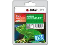 AgfaPhoto Multi pack - 4-pack - svart, gul, cyan, magenta - kompatibel - blekkpatron (alternativ for: Brother LC1280XLVALBPDR) - for Brother MFC-J591