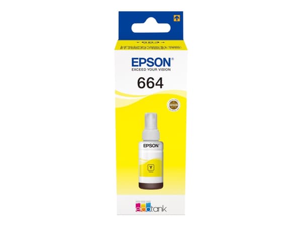 Epson T6644 - 70 ml - gul - original - blekkrefill - for EcoTank ET-14000, ET-16500, ET-2500, ET-2550, ET-2600, ET-2650, ET-3600, ET-4500, ET-4550